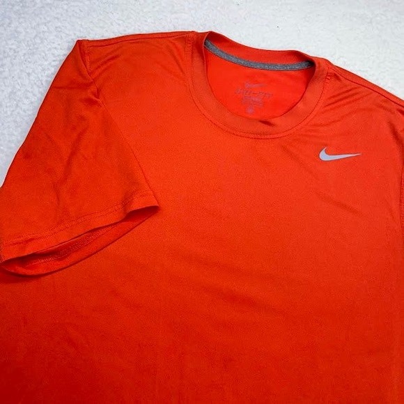 Nike Dri-FIT tshirt mens M Orange Training Activewear Running Gym Athletic - Picture 1 of 8